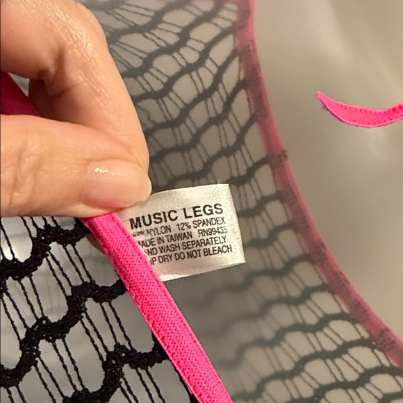 Music Legs Black and Pink Mesh dress - Picture 2 of 5